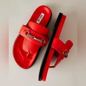 Anthropologie Bibi Lou Horsebit T-Bar Flat Sandals NIB